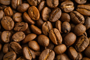 Freshly roasted arabica coffee beans